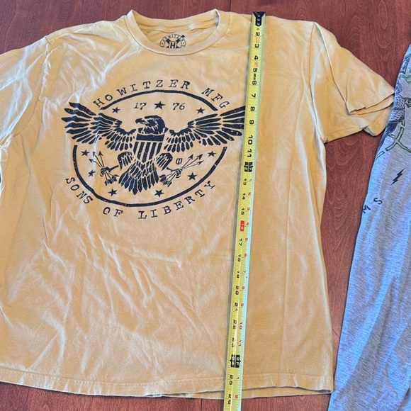 Howitzer MFG Men's Short Sleeve Tees - Yellow and Gray - Picture 10 of 11